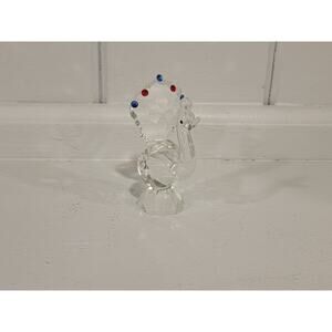 Crystal Peacock Miniture Figurine With Embelishment